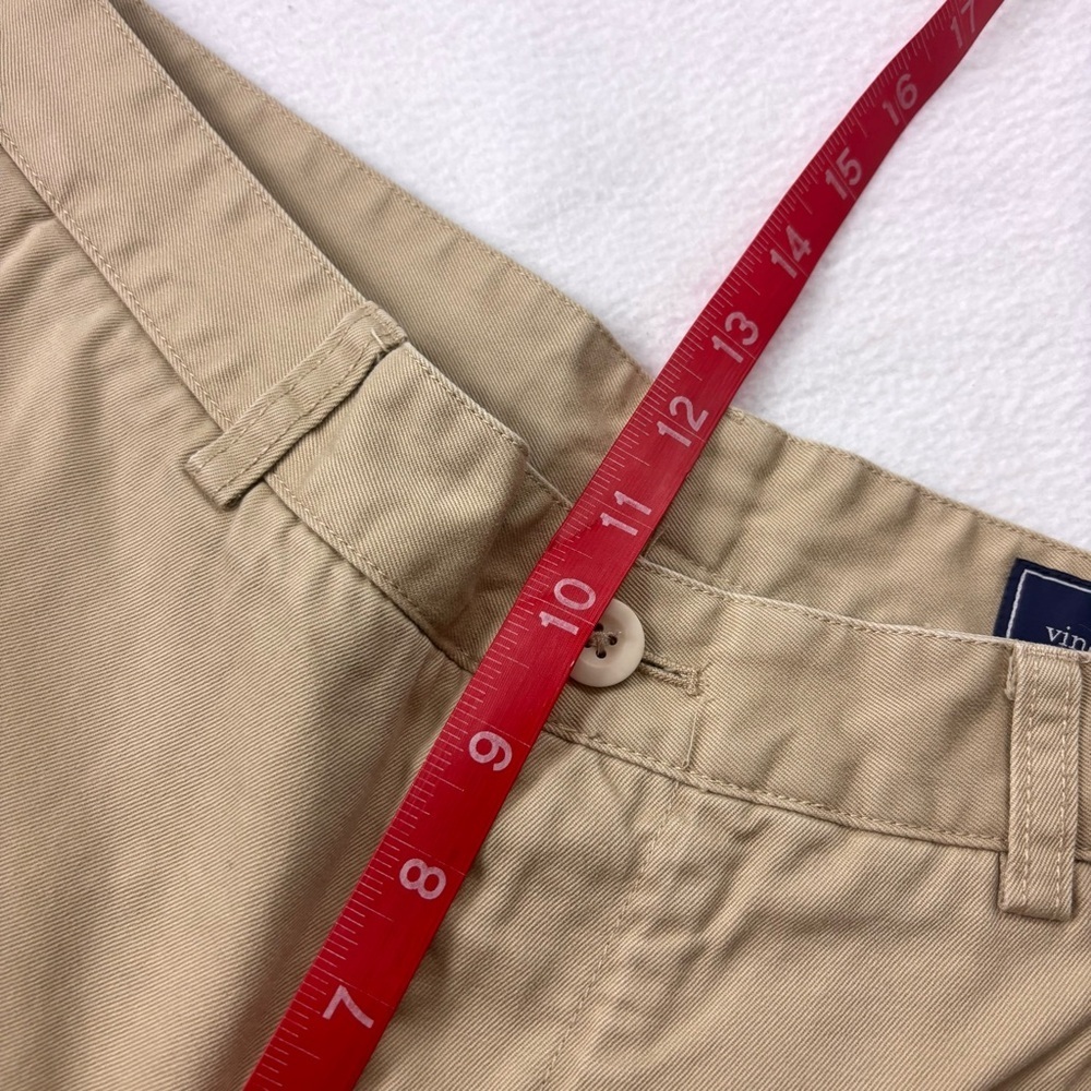 Vineyard Vines Men's Khaki Flat Front Cotton Chino Pants (32/32) - Picture 13 of 14